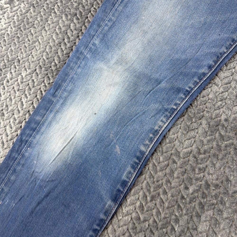 Levi's 511 Jeans Mens 34x32 Slim Fit Stretch Straight Denim Blue Distressed - Picture 3 of 14